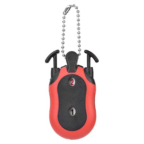 Golfs Score Counter, Portable Golfs Bag Shape Score Counter One Person Shows 1-99 Points with Key Ring for Competitions Games (Red