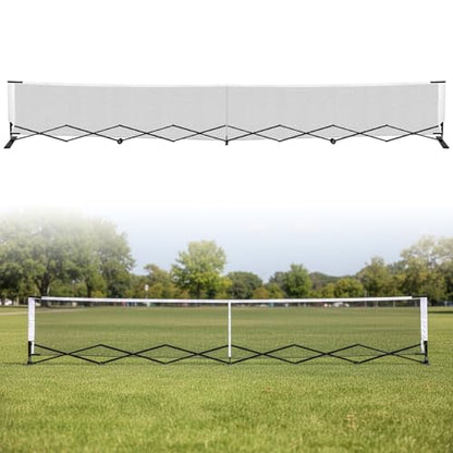 Generic Retractable Pickleball Net 22FT Pickleball Net System with Steady Metal Frame Free Assembly & Carry Bag for Recreational & Competitive Play