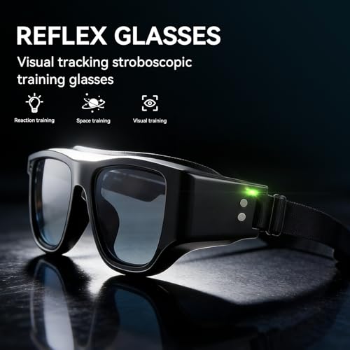 Netrix Reflex Glasses for Sports Training - Smart Vision & Reaction Speed Enhancer for Boxing, MMA, Baseball, Tennis - Adjustable Fit, Touch Control & Magnetic Charging