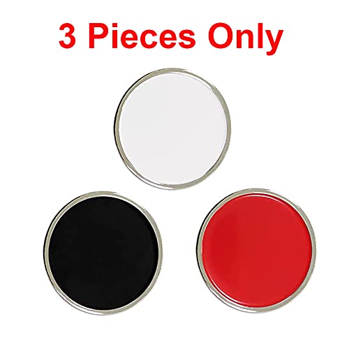 Golf Ball Markers Ball Position Marker 3 pcs a Pack Zinc Alloy Material (White Red and Black Multi-Colors)