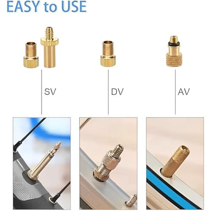 32 PCS Brass Ball Pump Needle Valve Adapter Set Bike Tire Pump Accessories for Gym Balloons Toys Bicycles