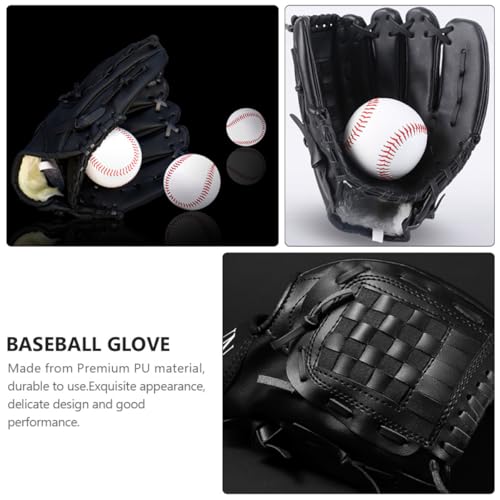 SHERCHPRY PU Baseball Glove Lightweight Infielder Pitcher Training Mitt for Youth Beginners Flexible Softball Fielding Hand Protection