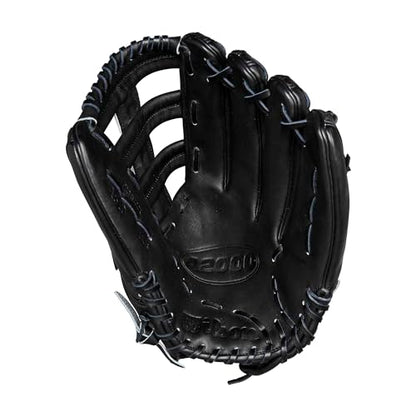 Wilson 2024 Classics Series A2000 Baseball Gloves - color: Black/Yellow, size: Outfield - 12.75"