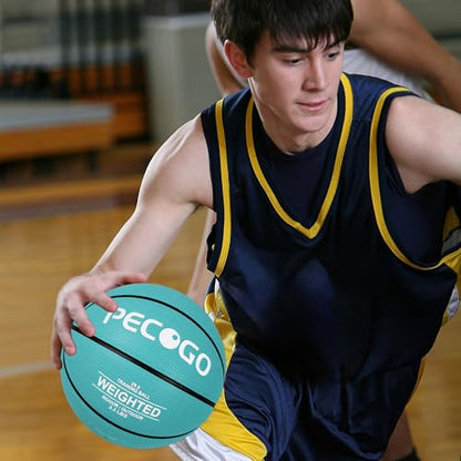Size 6/7 Weighted Training Basketball (2.2/3/3.3 lbs) - Heavy Indoor/Outdoor Basketball for Dribbling, Passing, Rebounding & Skill Development - size: Size 7, style: 3.3LBS