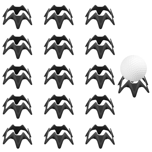PEUTIER 15pcs Plastic Golf Tees, Small Practice Golf Tees Indoor Golf Simulator Tees Winter Golf Tees for Mats Golf Training Accessories for Beginners Golfers