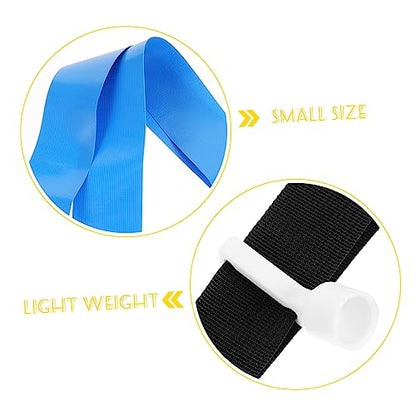 Kisangel Ribbon Pvc Football Flag Belt Outdoor Football Prop Blue Football Flags and Belts Multi-use Football - color: Blue