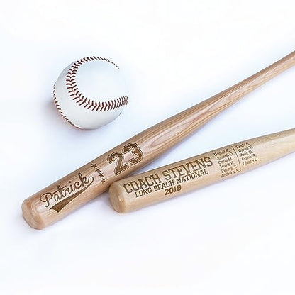Personalized Mini Bat 18″, Custom Mini Baseball Bat, Personalized Coach Gift, Team Gift, Tee Ball, Baseball Team Coach Gift, Little League Gift, Softball Team Coach Gift - style: Biggest Fans