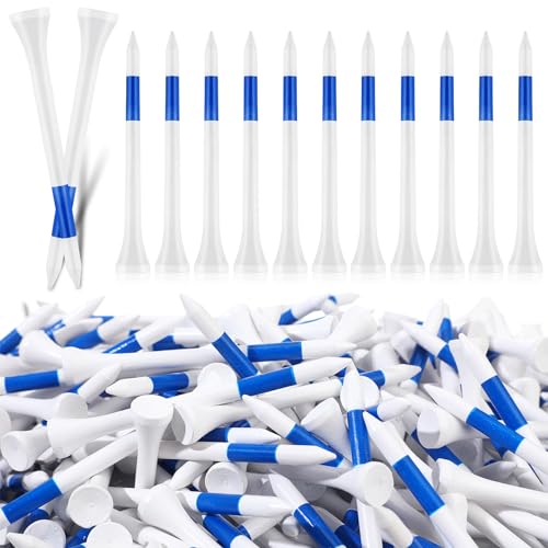 Mudder Golf Tees Bulk Wooden Bamboo Golf Tees Multicolor Wood for Men Balls Accessories - color: Blue, White, size: 3-1/4 Inch