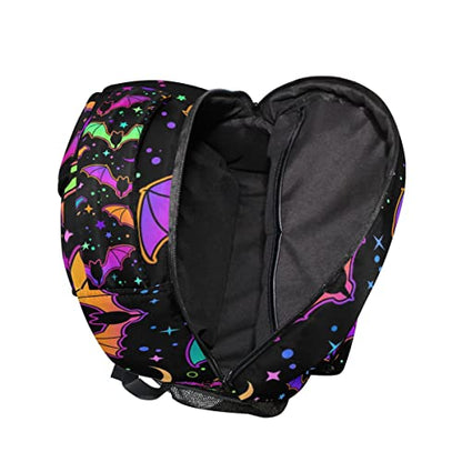 Halloween Rainbow Bats Backpack School Bookbag Lightweight Laptop Backpack for Men Women Kids - color: Halloween Bats