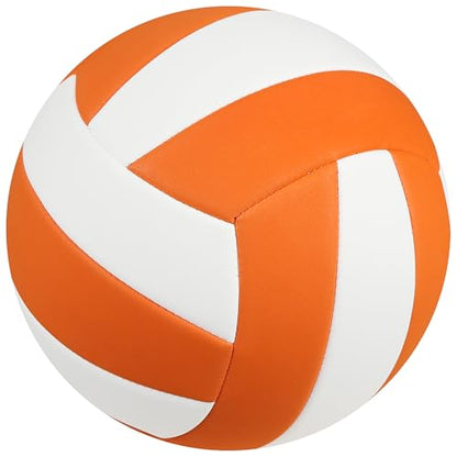 Light Soft Volleyball -Lightweight Touch Volleyball for Indoor Outdoor Beach,Size 5 Volleyball for Beginners Kids Youth Teen Boys Girls(Orange White)