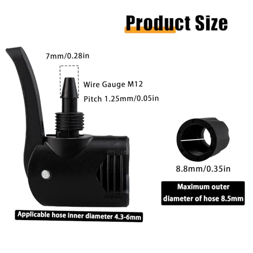 Double-Head Pump Adapter Valve, 3 in 1 Replacement Dual Head Air Pump Adapter Valve, Multi-Purpose Double Pump HeadHose Adapter Connector Bike Pump Double Head Nozzle