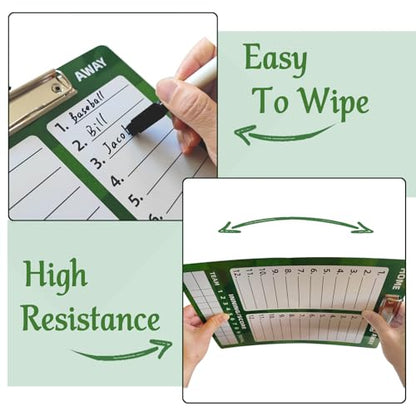 Dry Erase Coaches Clipboard， Reuse Baseball Dry Erase Coaching Board Double-Sided Baseball White Board for Coaches Writable and Erasable Coaching Board (Baseball) - style: Modern baseball