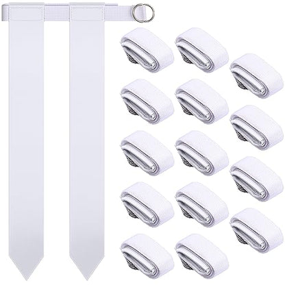 Sintege 14/28 Player Flag Football Belt Set, Adjustable Football Flag and Belts Gifts for Youth Adults Sports Training Event - color: White