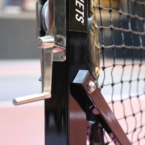 C&D Qualifier Pickleball Net System – Portable, Stainless Steel Hardware, Tensioning System, Non-Marking Wheels – Durable, Weather-Resistant Net for Indoor & Outdoor Courts