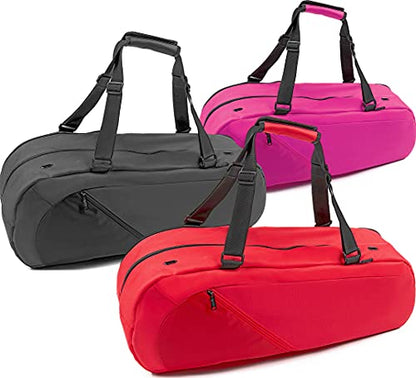 Athletico Tennis Bag and Racketball Bag - Tennis Bags for Women and Men to Hold Tennis Racket, Racquetball Racket, Pickleball Paddles and Other Equipment or Gear (Black)