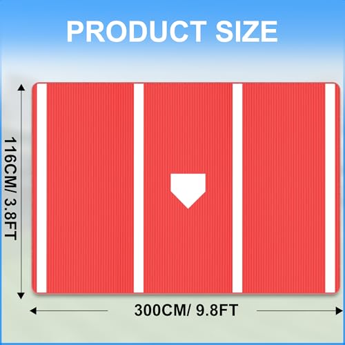 Baseball Hitting Mat, Batting Batting Mat for Hitting Batting Cage Softball Batter Stance Training Mat to Improve Batting Posture Baseball Mats Indoor/Outdoor - size: 9.8' x 3.8'