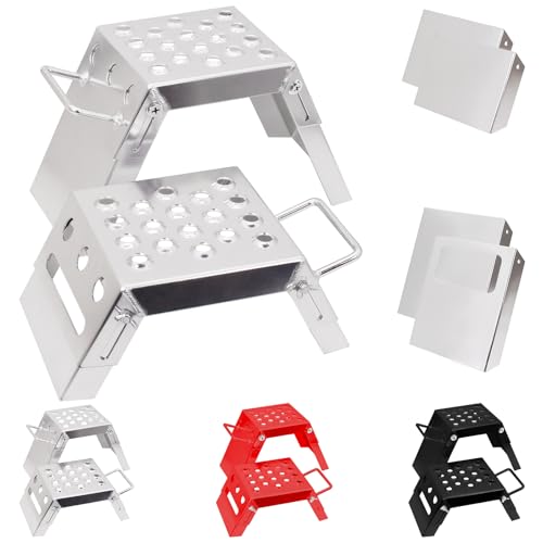 Adjustable 3-9" Starting Blocks Moto StartingBlock Motorsport Foot Stool Dirt Bike Accessories Providing Strong Support - color: Silver