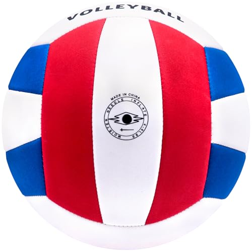 RUN2PEAK Light Soft Beginner Volleyball - Lightweight EVA Soft Foam Composite Cover Training Ball, Official Size 5 - Gentle on Arms, Safe for Indoor Play, Youth Practice, or Recreational Games