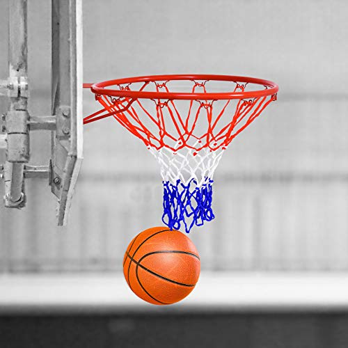 GYMAX Basketball Rim, 18'' Heavy Duty Wall Mounted Basketball Rim Indoor Outdoor Hanging Basketball Goal for Kids Adult