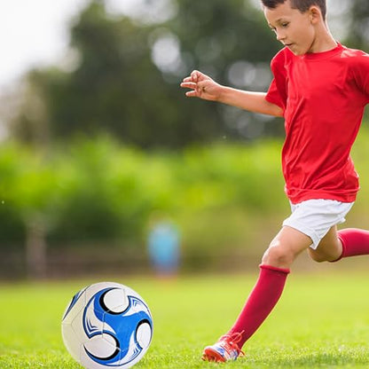Soccer Ball Size 3,4,5 with Pump Needle Anti-Explosion Design Indoor Outdoor Suitable for Kids School Training Practice or Boys Girls Toddlers Gift