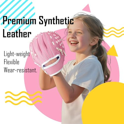 Senston Kids Youth Adult Baseball Glove, 10.5'' Softball Mitt, Left/Right Hand Throw with Ball