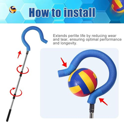 Volleyball Spike Trainer,Adjustable Practice Equipment, for Serving & Hitting Drills, Portable Training Aid for All Skill Levels