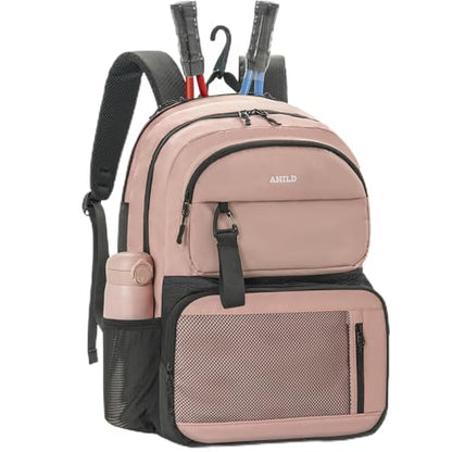 ANILD Tennis Bag Tennis Racket Backpack for 2 Rackets with Ventilated Shoe Compartment for Men & Women