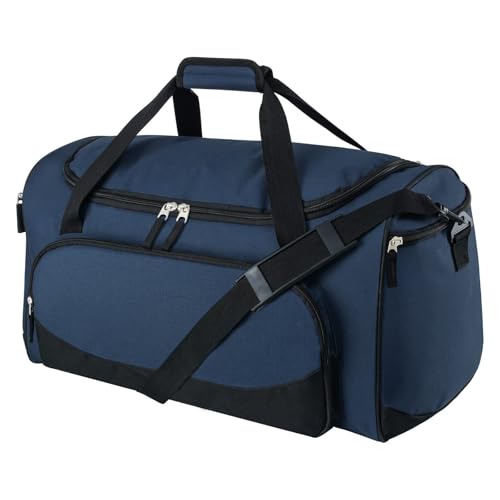 Uarition Gym Duffle Bag for Men - 55L Navy Blue Large Duffel Bags for Sports, Workout, Traveling, Durable Heavy Duty Duffel Gear Bag - color: Navy Blue