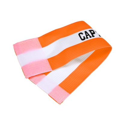 YOKIVE Captain Armband, Nylon Protective Arm Badge, Adjustable Flexibility, Great for Team Training Competitions - color: Orange