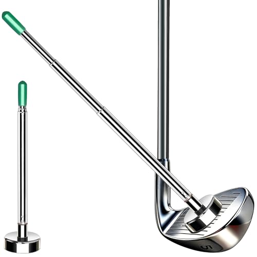 Golf Alignment Rods, Golf Alignment Stick Corrector Lie Angle Tool, Golf Swing Training Aids Aiming Stick - Golf Club Face Aim, Visualize and Align Your Golf Shot - color: 3-L-GREEN