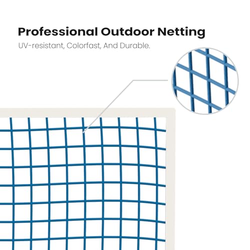 ECOPOOLTECH Pool Basketball Hoop Backstop Net – 59 x 110 Inches, 3 Section Protection Net for Round Above Ground Frame Pool only. - color: Off‑white