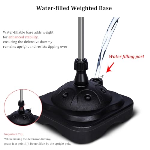 Rugged Basketball Defender Dummy, Adjustable Height Ball Control Training Mannequin, Dribbling Training Aid with Water Injection Base, for Shooting, Dribbling and Driving Drills