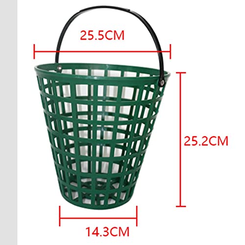 Heavy Duty Golf Ball Field Basket, Golf Tennis Ball Container with Handle Ball Holder Contain Storage Basket Transport Basket Stadium Accessories - Contains, Holds 100 Balls