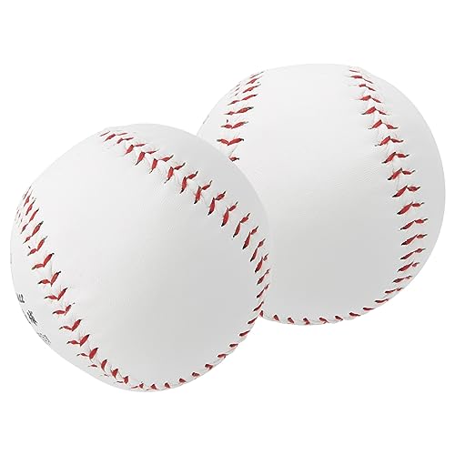 2Pcs 12 Inch Softball Training Ball Hand Sewn Practice Softballs for Girls Youth Adults League Game Sport Accessories