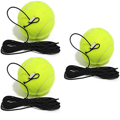 3 Pcs Tennis Training Ball With String, Trainer Balls Self Practice and Replacement Tool, Ideal for Indoor and Outdoor Practice