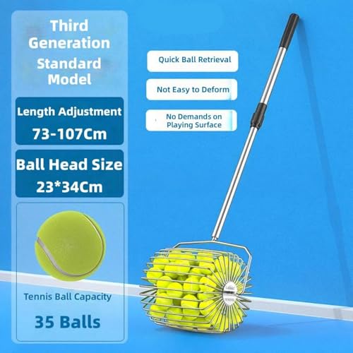 Pickleballs Tennis Balls Pickers Upper Pickleballs Collector Basket with Handle Balls Pickup Ball Retrievers Ball Retrievers - color: CL