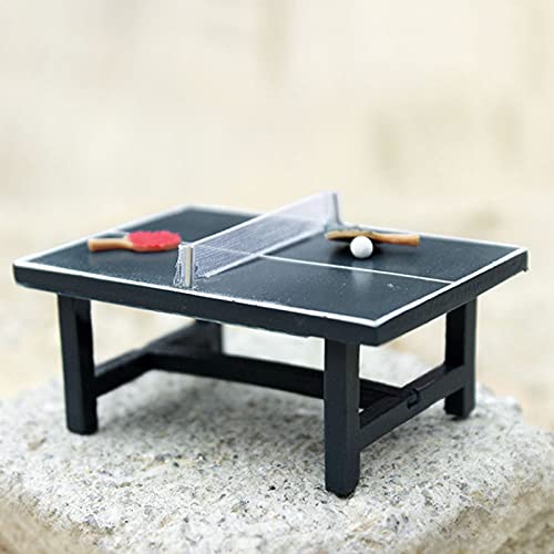 Acxico 1 Set 1:12 Mini Miniature Table Tennis Set Realistic Wooden Gift