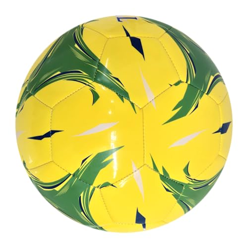 Elite Edition Soccer Ball - Training Soccer Ball – Durable TPU Outdoor Ball – Country Design (USA, Argentina, Brasil, Mexico, Portugal & More) - size: 5, style: BRASIL