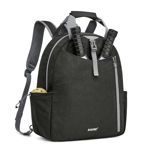 G4Free Tennis Backpack, Pickleball Bag Tote, Large Pickleball Bags for Women and Men, Casual Sports Gym Tennis Bag - color: Black