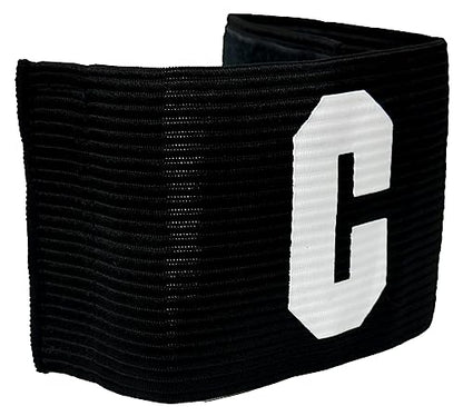 Soccer Captain Armband, Elastic Soccer Team Captain's Arm Band - color: Black