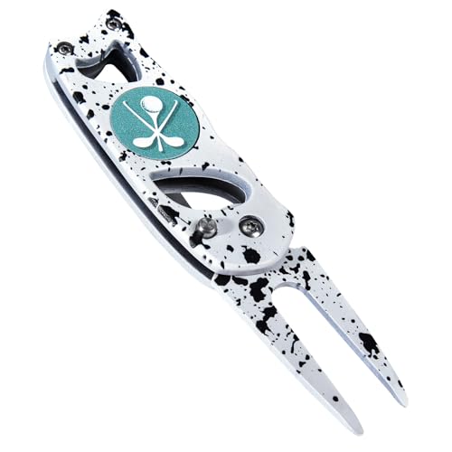 Golf Divot Repair Tool, 3 in 1 Compact Ball Marker Divot Tool, Foldable Golf Divot Tool for Repair & Maintain Green, Golf Essential, Ideal Gift for Golf Enthusiasts