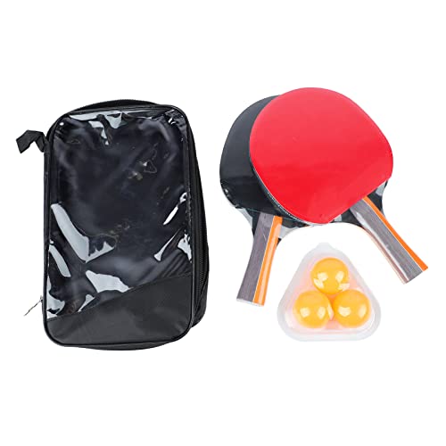 Table Tennis Paddle Set Strong Control Beginners Bats for Family and Friends Poplar Rubber