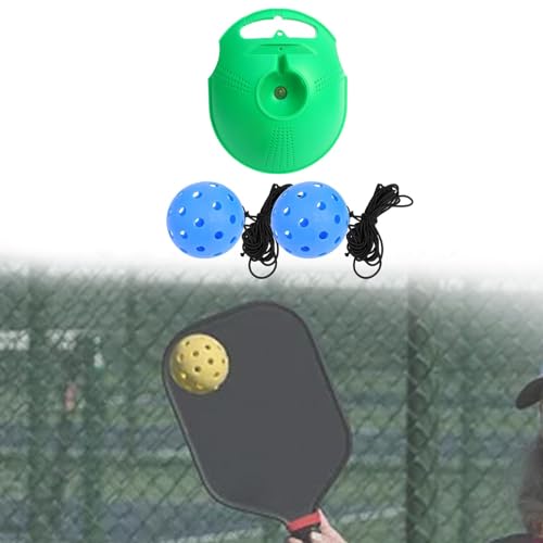 Pickleball Trainer Solo Pickleball Training, with Pickleball Ball Cord Baseboard Convenient Adult Kids Pickleball Equipment, Blue