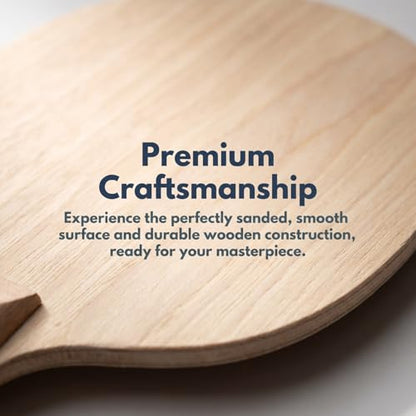 ARTIBETTER 4 Unpainted Wooden Ping Pong Paddles Set - DIY Blank Table Tennis Rackets for Custom Painting - Smooth Surface Craft Projects (10. 02 X 5. 89 Inches)