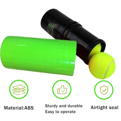 Tennis Ball Pressurizer, 3-Ball Capacity, 14 PSI, with Extra Sealing Ring,Extends Tennis Ball Life,Revives Old Balls, Tennis Lovers,Green