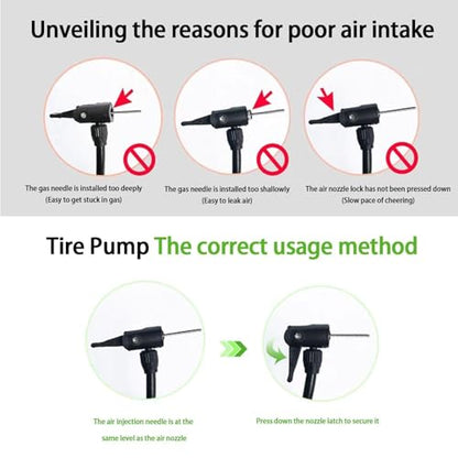 Portable Floor Bike Pump with Dual Presta & Schrader Valves – Includes Ball Needle for Inflating Balls & Tires, Heavy-Duty Air Pump for Bicycles, Mountain Bikes & Sports Equipment