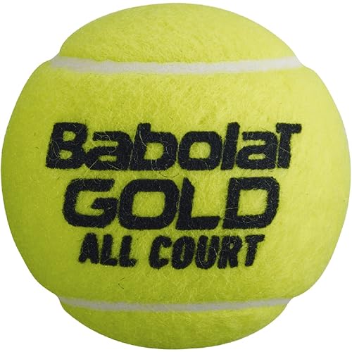 Babolat Gold All Court Tennis Balls, 24 Cans | 72 Balls (3 Balls/Can)