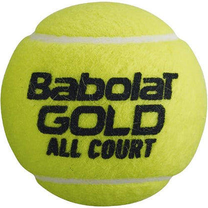 Babolat Gold All Court Tennis Balls, 24 Cans | 72 Balls (3 Balls/Can)