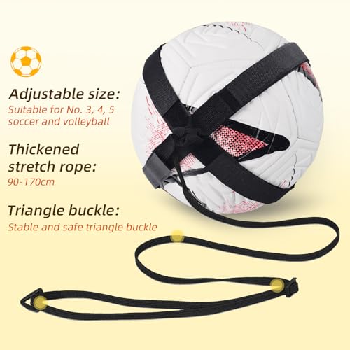 Sportout Volleyball/Soccer Training Equipment, Solo Trainer, Adjustable Waist Belt for Kids & Adults - color: yellow-new