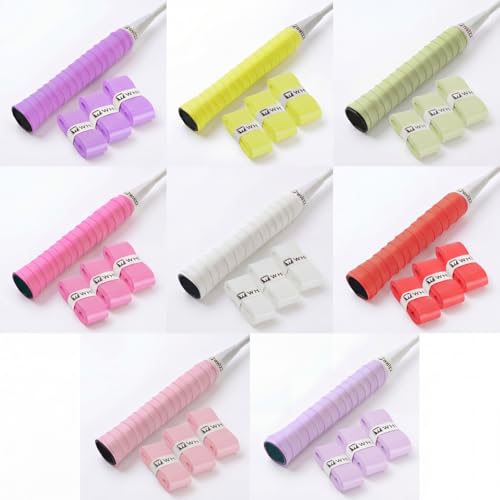 Jerify 24 Pieces Tennis Racket Grip Tape, Precut Tennis Overgrips Tape Badminton Racket Grips with Velvety Comfort for Anti Slip and Absorbent Grip - color: Macaron Color